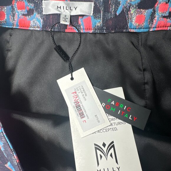 NWT Milly women’s Colorful Abstract Skirt sz 2 - Picture 4 of 4